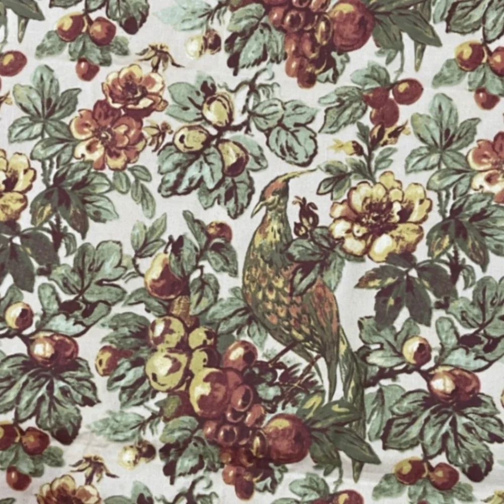 New Pottery Barn 6 Napkins Matching Table Runner Giorgetta Pheasant Grapes Linen